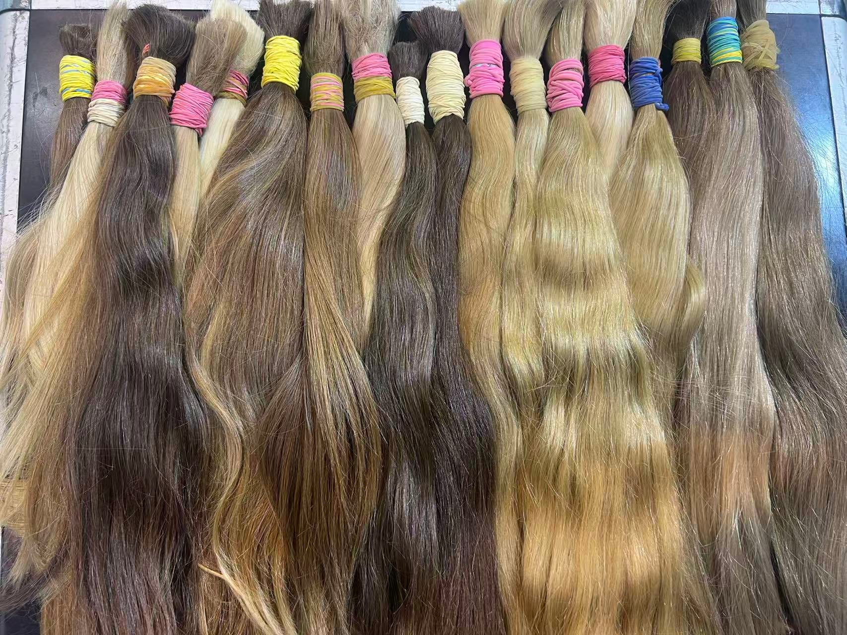 European Hair Bundles |European Hair bulk 100% Virgin Slavic Hair from Ukraine Poland Russia for Hair Extensions &amp; High-End Wigs