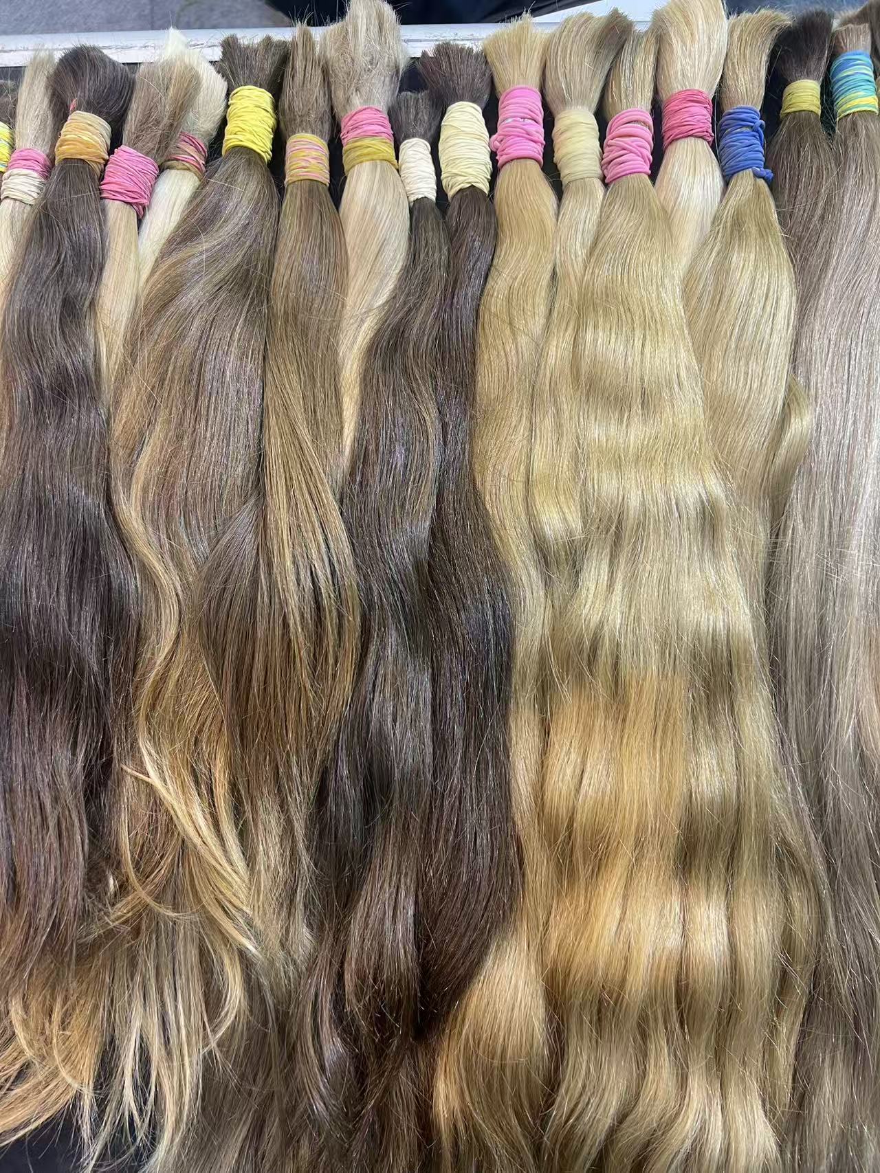 European Hair Bundles |European Hair bulk 100% Virgin Slavic Hair from Ukraine Poland Russia for Hair Extensions &amp; High-End Wigs