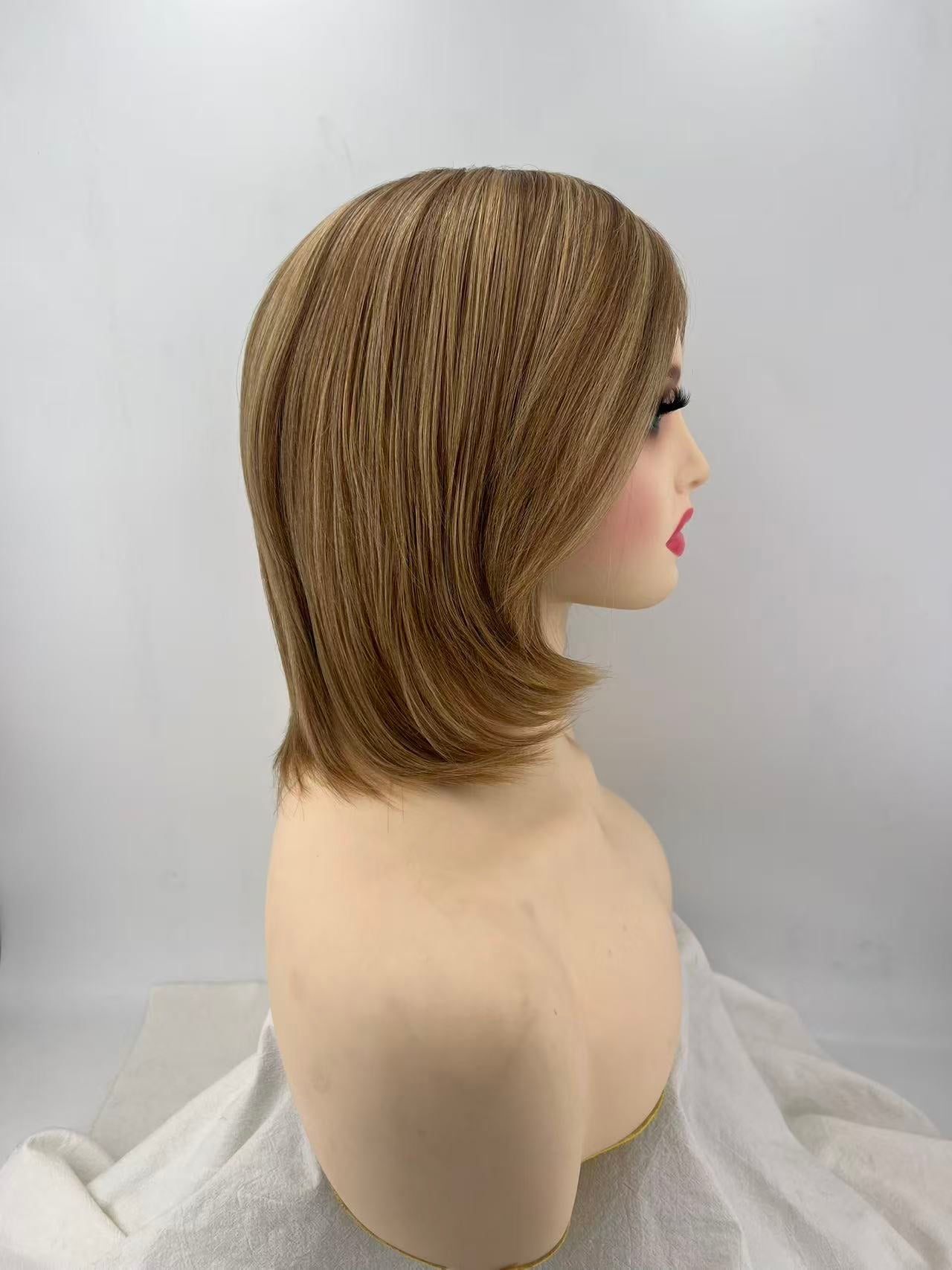 Salvi hair-SHW008  Full hand tied wigs  100% European natural hair  10inch  Ship within 24 hours Money-back guarantee within 30 days
