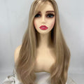 Salvi Hair-SHW016 100% European human hair Polyskin and Soft Silicone strips combined with stretch Medical wigs natural density and free style  M cap size