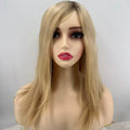 Salvi hair-SHW018 French Lace front and top,Wefted sides back Straight,Chinese Hair M cap natural density wigs