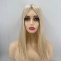 Salvi hair-SHT07 Silk Top with Mono cover,3/4" Poly Coating in perimeter,1/8" Folded Lace front Topper 5.5"x6.5" 16inch  Culticel Remy Hair